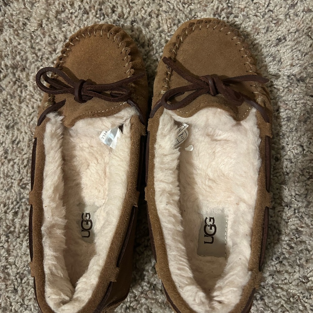 UGG Brown Suede Moccasin Slippers
